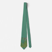 Blauwgroen pauw Stropdas (Voorkant)