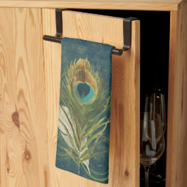  Blauwgroen pauwenveer stijlvol Theedoek