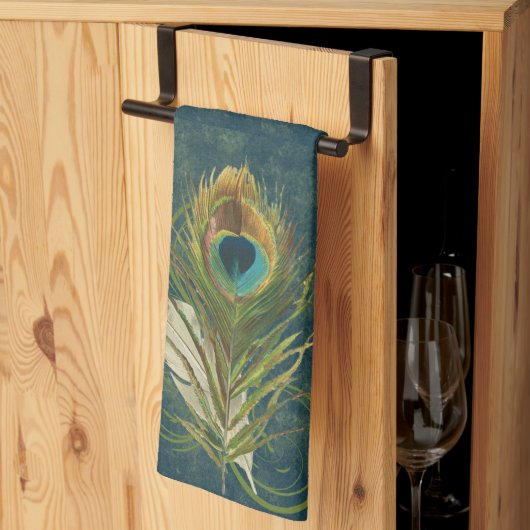  Blauwgroen pauwenveer stijlvol Theedoek (Derde Gevouwen)