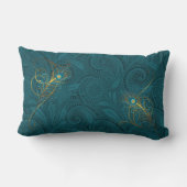 Blauwgroen Peacock Custom Wedding for Passen getro Kussen (Achterkant)