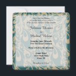 Blauwgroen Peacock Feathers Wedding Kaart<br><div class="desc">Blauwgroen Peacock Feathers bruiloft uitnodigingen</div>
