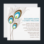 Blauwgroen Peacock Feathers Wedding Kaart<br><div class="desc">De elegante en klassieke uitnodiging is voorzien van een prachtige vectorillustratie van paukveren op een diepe paarse achtergrond. Ideaal voor bruiloften,  vrijgezellenfeesten,  verjaardagsfeestjes,  zoete zestien feestjes en nog veel meer!</div>