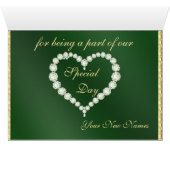 Blauwgroen Peacock - Hartelijk dank (Binenzijde Horizontaal (Onderkant))