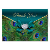 Blauwgroen Peacock - Hartelijk dank (Voorkant Horizontaal)