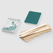 Blauwgroen Peacock Leaf Vine Hand Fan Handwaaier (Niet-gemonteerd)