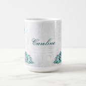 Blauwgroen Peacock - Persoonlijke koffie - Mok (Center)