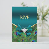 Blauwgroen Peacock RSVP (Staand voorkant)