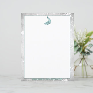 Blauwgroen peacock Stationery