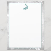 Blauwgroen peacock Stationery (Voorkant)