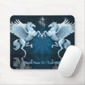 Blauwgroen Pegasus Reflectie Muismat (Met muis)