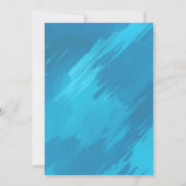 Blauwgroen penseelstreken Aangepaste BAR BAT MITZV Kaart (Achterkant)