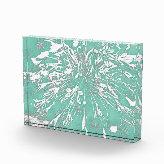 Blauwgroen perony Acrylblok Fotoblokken (Rechts)