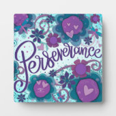 Blauwgroen Perseverance Custom Floral Fotoplaat (Voorkant)