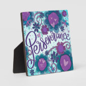 Blauwgroen Perseverance Custom Floral Fotoplaat (Voorkant)