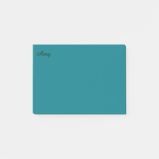 Blauwgroen persoonlijke opmerkingen post-it® notes (Voorkant)