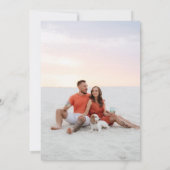 Blauwgroen perzik Waterverf zonsondergang Outdoor  Kaart (Achterkant)