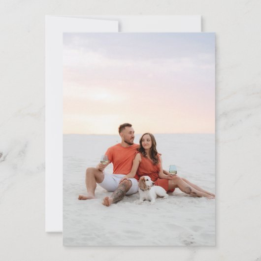 Blauwgroen perzik Waterverf zonsondergang Outdoor  Kaart (Achterkant)