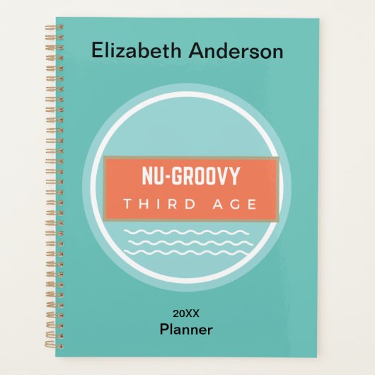 Blauwgroen perzikneusleeftijd derde leeftijd planner (Voorkant)