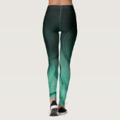 Blauwgroen petalen leggings (Achterkant)