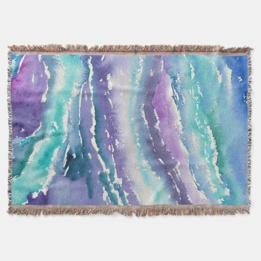 Blauwgroen pictogrammen deken (Voorkant)