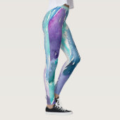 Blauwgroen pictogrammen leggings (Rechts)