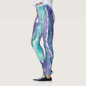 Blauwgroen pictogrammen leggings (Links)