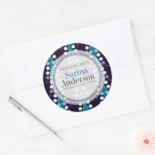 Blauwgroen Pijl Sparkle Pattern Gift Book label St (Envelop)