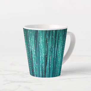 Blauwgroen Pine Green Tinsel Christmas Latte Mok
