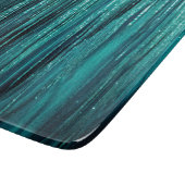 Blauwgroen Pine Green Tinsel Gouden Kerstboom Snijplank (Hoek)