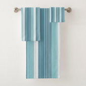 Blauwgroen Pinstripe Kerstpatroon#28 ID1009 Bad Handdoek (Insitu)
