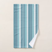 Blauwgroen Pinstripe Kerstpatroon#28 ID1009 Bad Handdoek (Handdoek)