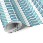 Blauwgroen Pinstripe Kerstpatroon#28 ID1009 Cadeaupapier (Rol Hoek)