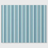 Blauwgroen Pinstripe Kerstpatroon#28 ID1009 Cadeaupapier (Vlak)