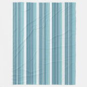 Blauwgroen Pinstripe Kerstpatroon#28 ID1009 Fleece Deken (Voorkant)