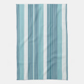 Blauwgroen Pinstripe Kerstpatroon#28 ID1009 Theedoek (Verticaal)
