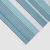Blauwgroen Pinstripe Kerstpatroon#28 ID1009 Tissuepapier (Detail)