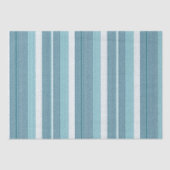 Blauwgroen Pinstripe Kerstpatroon#28 ID1009 Tissuepapier (Voorkant)