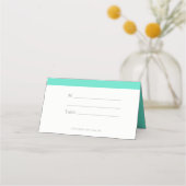 Blauwgroen pioenen bruiloft plaats kaart plaatskaartje (Achterkant)