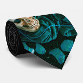 Blauwgroen piraat Stropdas (Opgerold)