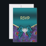 Blauwgroen Plum Peacock RSVP<br><div class="desc"></div>