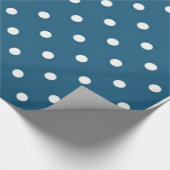 Blauwgroen poka Dots Cadeaupapier (Hoek)