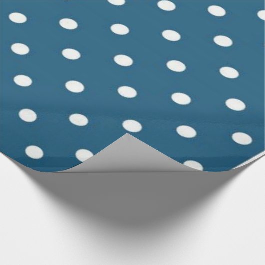 Blauwgroen poka Dots Cadeaupapier (Hoek)