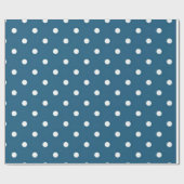 Blauwgroen poka Dots Cadeaupapier (Vlak)