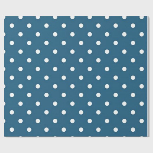 Blauwgroen poka Dots Cadeaupapier (Vlak)