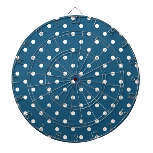 Blauwgroen poka Dots Dartbord (Voorkant)
