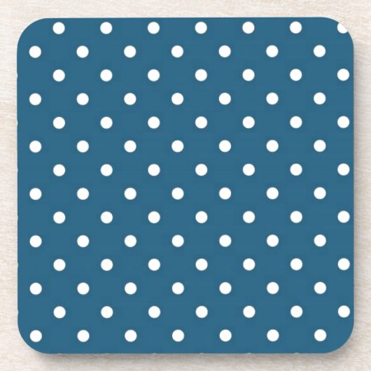 Blauwgroen poka Dots Drankjes Onderzetter (Voorkant)