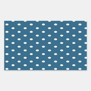 Blauwgroen poka Dots Rechthoekige Sticker