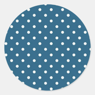 Blauwgroen poka Dots Ronde Sticker