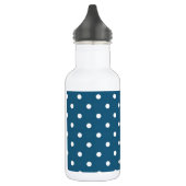 Blauwgroen poka Dots Waterfles (Links)