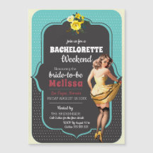  Blauwgroen pokdop retro Pin Up Bachelorette